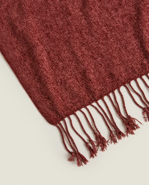 Blankets*ZARA Home Chenille Blanket Pink