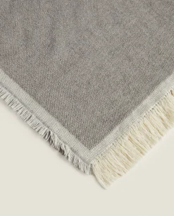 Blankets*ZARA Home Chiffon Blanket Grey/Beige