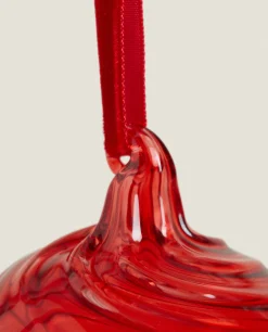 Decoration*ZARA Home Christmas Spiral Glass Bauble Decoration Red