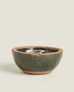 Candlesticks And Tealight Holders*ZARA Home Clay Candlestick Green