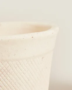 Flowerpots*ZARA Home Clay Flowerpot White