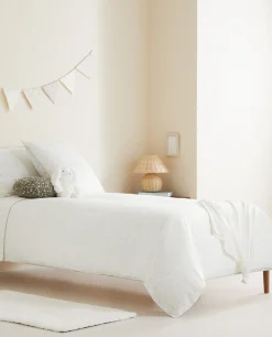 Crib Bedding*ZARA Home Clover Cotton Fitted Sheet Oyster White