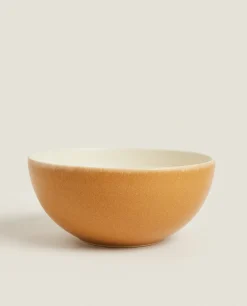Bowls*ZARA Home Colored Stoneware Bowl Mustard Yellow