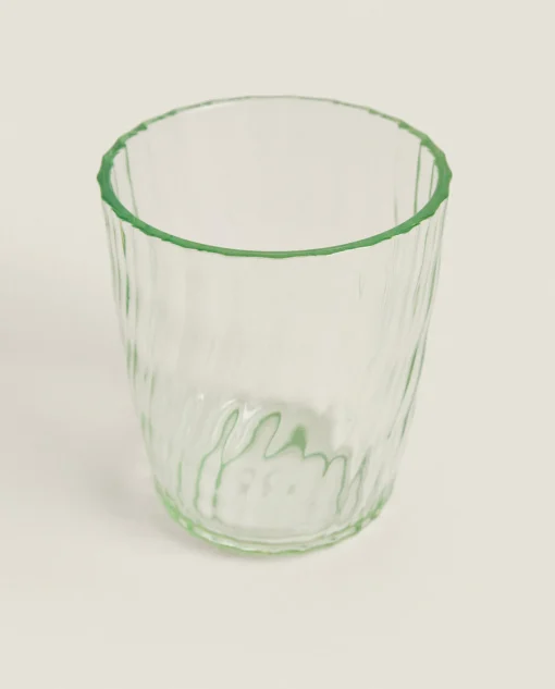 Tumblers*ZARA Home Colored Tumbler With Lines Green