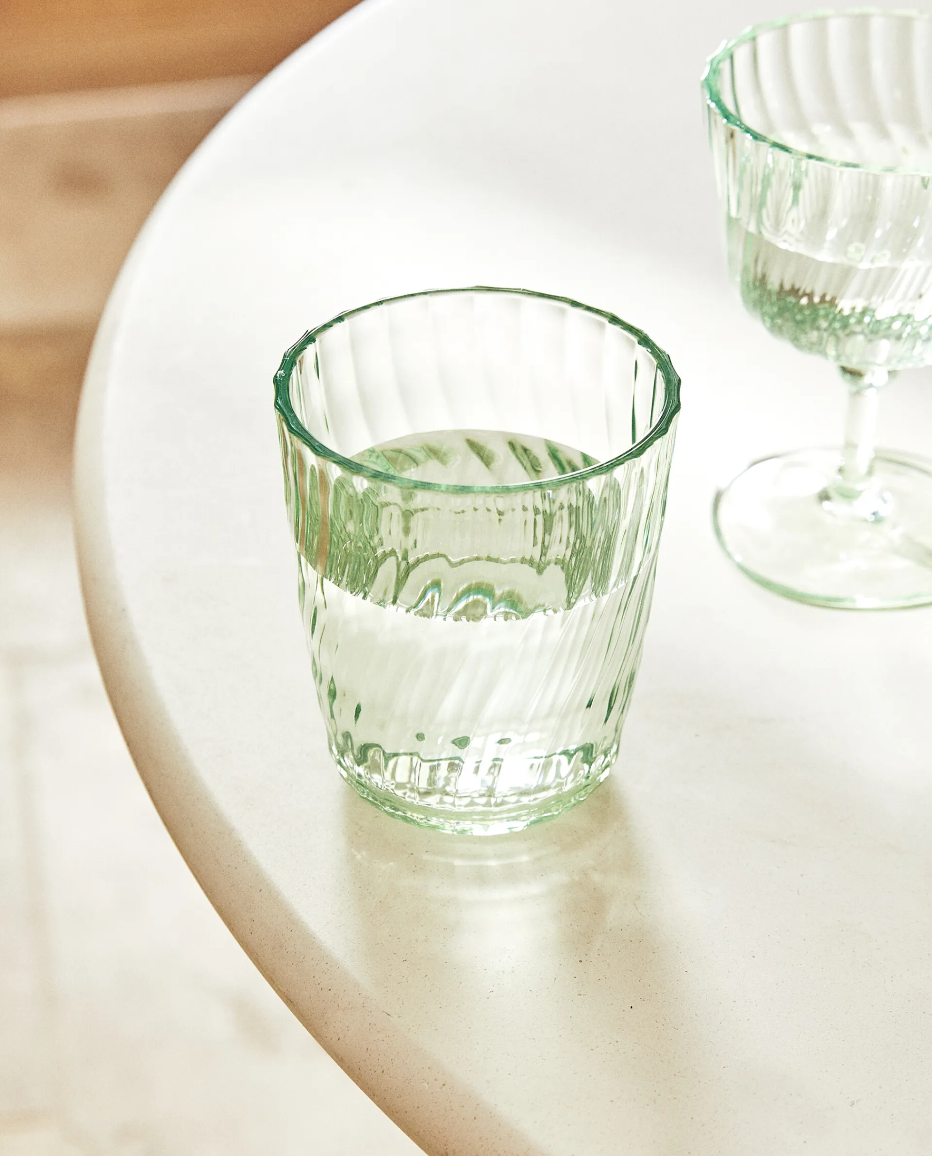 Tumblers*ZARA Home Colored Tumbler With Lines Green