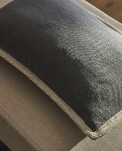 Solid*ZARA Home Contrast Throw Pillow Cover Petroleum