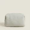 Personalization*ZARA Home Cotton Chiffon Clover Cosmetic Bag Grey