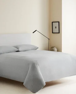 Fitted Sheets*ZARA Home Cotton Jersey Adjustable Fitted Sheet Middle Grey