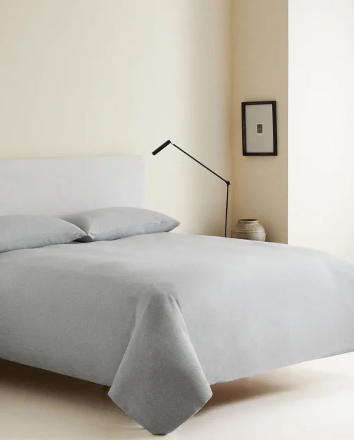 Fitted Sheets*ZARA Home Cotton Jersey Adjustable Fitted Sheet Middle Grey