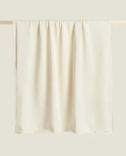 Blankets*ZARA Home Cotton Knit Blanket Vanilla