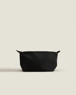 Personalization*ZARA Home Cotton Makeup Bag Navy Blue