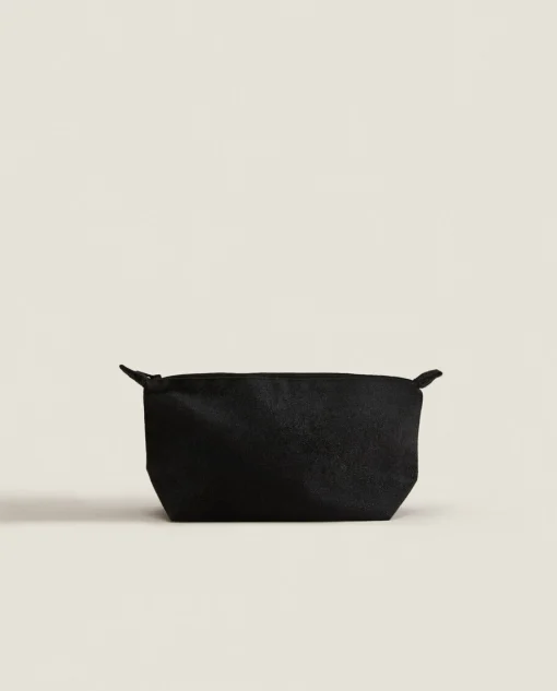 Personalization*ZARA Home Cotton Makeup Bag Navy Blue