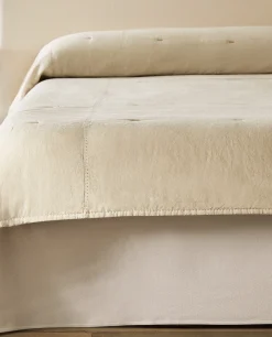Bedskirts*ZARA Home Cotton Pique Bedskirt White