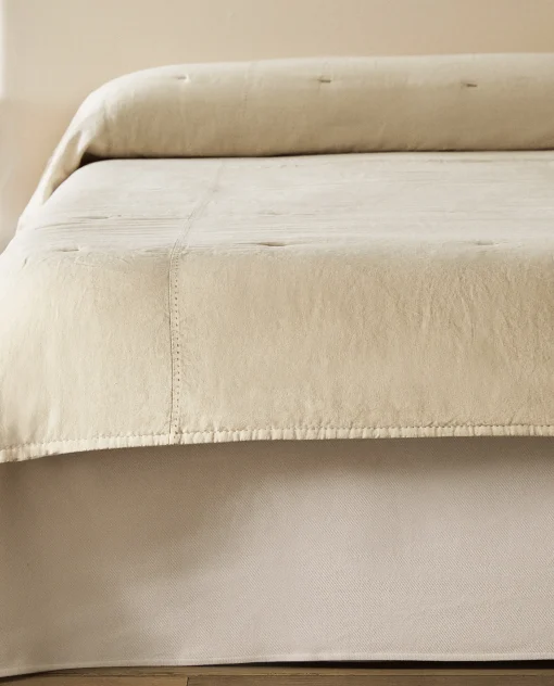 Bedskirts*ZARA Home Cotton Pique Bedskirt White