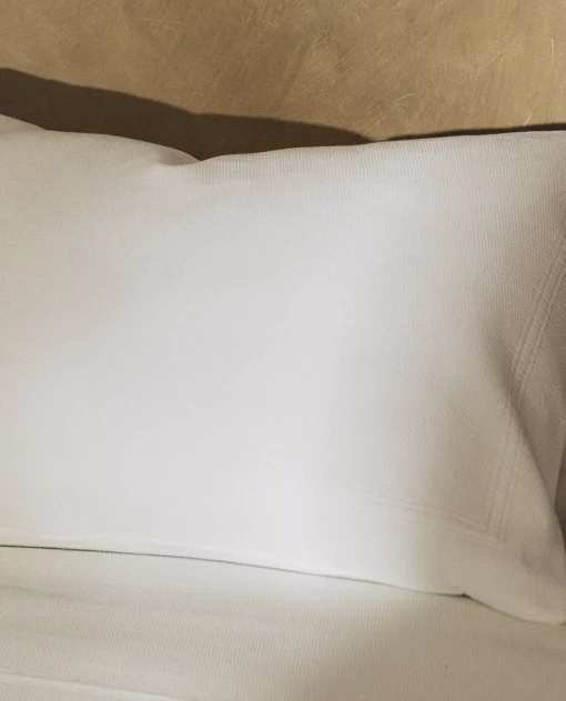 Bedspreads*ZARA Home Cotton Throw Pillow Cover With Border White