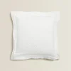 Bedspreads*ZARA Home Cotton Throw Pillow Cover With Geometric Design White