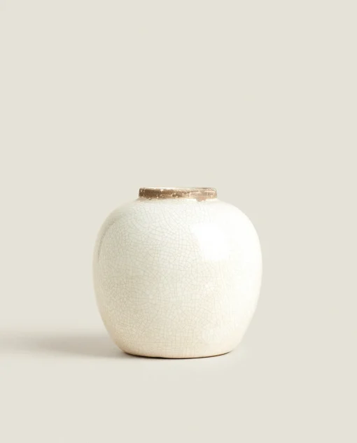 Vases*ZARA Home Crackled Vase White