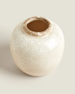 Vases*ZARA Home Crackled Vase White