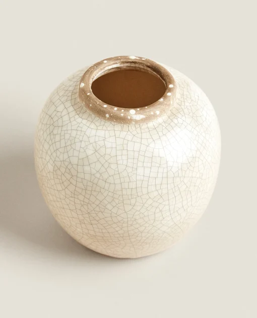 Vases*ZARA Home Crackled Vase White