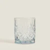 Tumblers*ZARA Home Crystalline Tumbler With Raised Design Blue