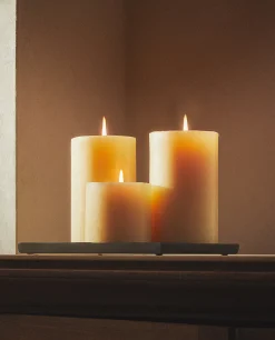 Candles*ZARA Home Cylindrical Candle Butter Yellow