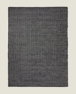 Solid*ZARA Home Dark Jute Rug Black