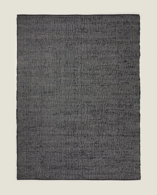 Solid*ZARA Home Dark Jute Rug Black
