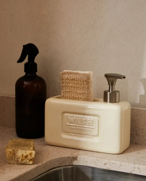 Cleaning*ZARA Home Dish Soap Dispenser With Storage Cream
