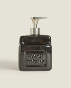 Cleaning*ZARA Home Dish Soap Dispenser With Storage Black