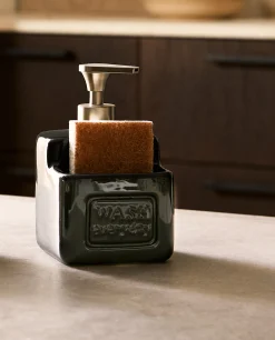 Cleaning*ZARA Home Dish Soap Dispenser With Storage Black