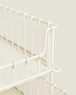 Cleaning*ZARA Home Double Storage Basket Cream