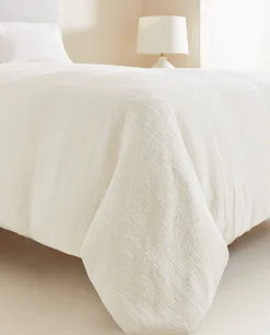 Duvet Covers*ZARA Home Duvet Cover With Raised Bedspread Effect Cream