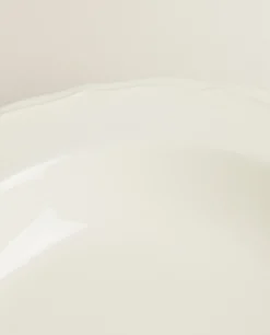 Soup Plates*ZARA Home Earthenware Soup Plate With Raised-Design Edge Cream