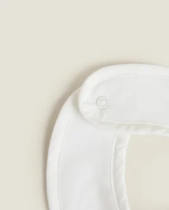 Mealtime*ZARA Home Embroidered Duck Bib White