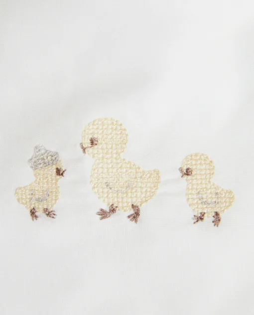 Mealtime*ZARA Home Embroidered Duck Bib White