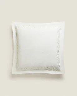 Crib Bedding*ZARA Home Embroidered Moons And Stars Pillowcase Taupe