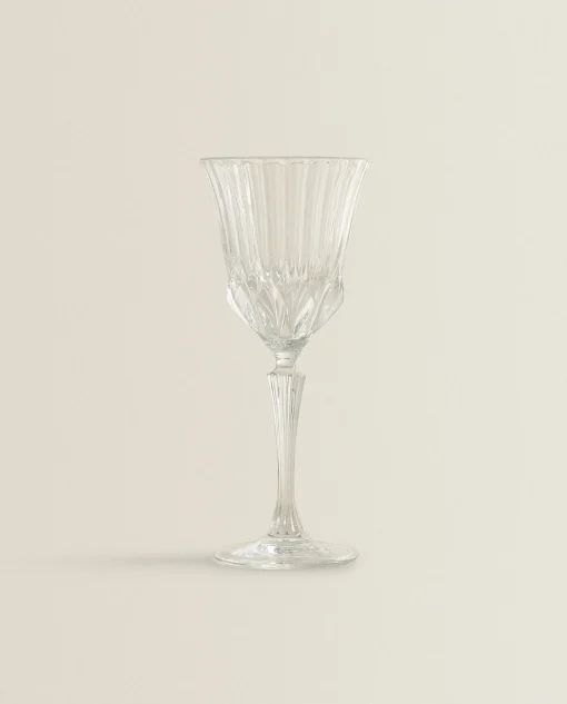 Glasses And Flutes*ZARA Home Engraved Crystalline Water Glass Transparent