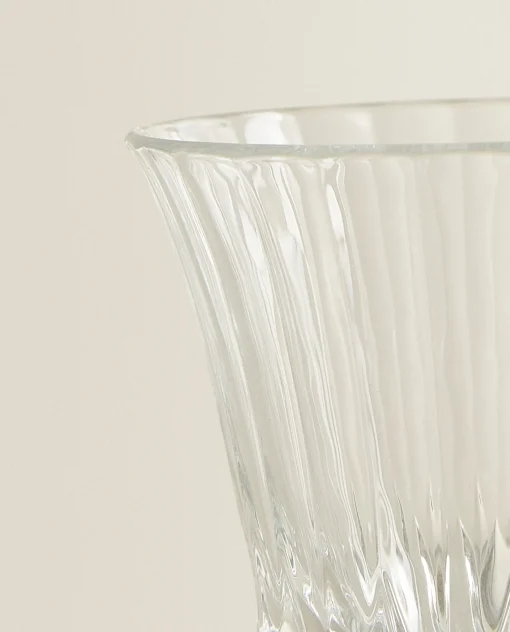 Glasses And Flutes*ZARA Home Engraved Crystalline Water Glass Transparent