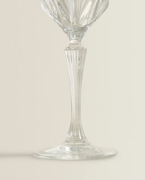 Glasses And Flutes*ZARA Home Engraved Crystalline Water Glass Transparent