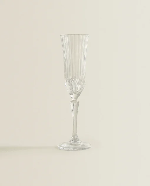 Glasses And Flutes*ZARA Home Engraved Crystalline Wine Glass Transparent