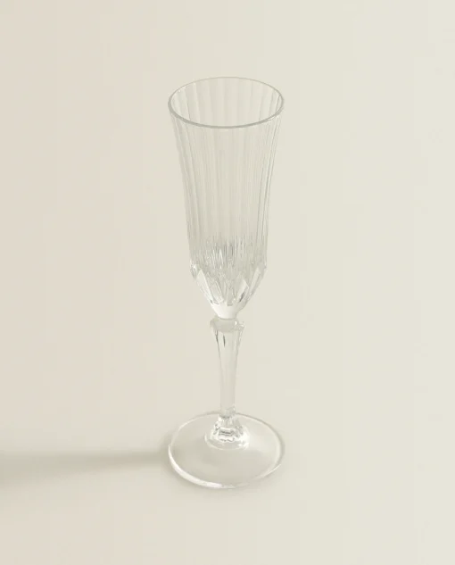 Glasses And Flutes*ZARA Home Engraved Crystalline Wine Glass Transparent