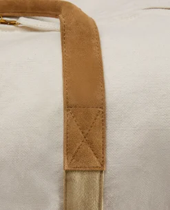 Personalization*ZARA Home Fabric Travel Bag With Leather Detail Ecru