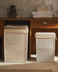 Laundry Care*ZARA Home Fabric-Lined Laundry Hamper White