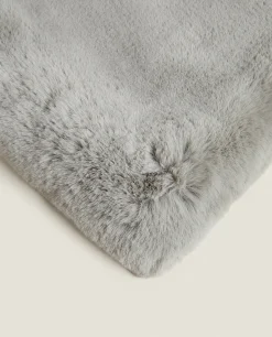 Blankets*ZARA Home Faux Fur Blanket Grey
