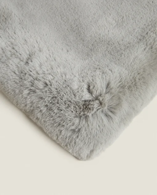 Blankets*ZARA Home Faux Fur Blanket Grey
