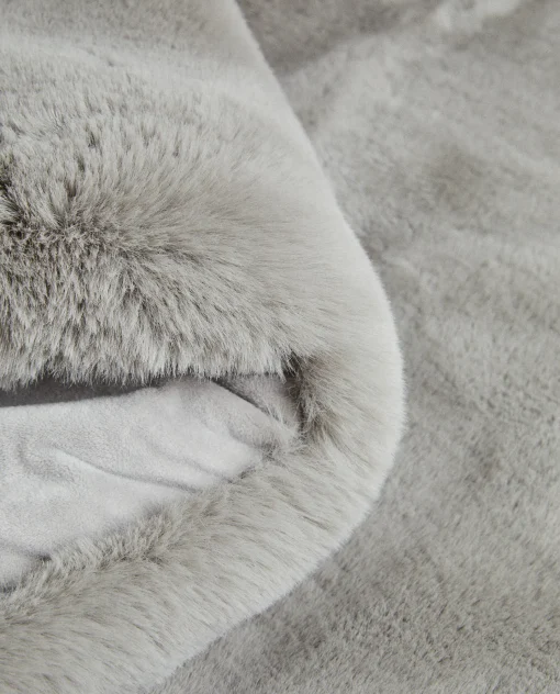 Blankets*ZARA Home Faux Fur Blanket Grey