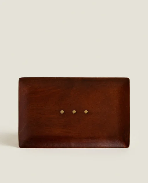 Soap Dishes*ZARA Home Flat Wood Soap Dish Natural Colour