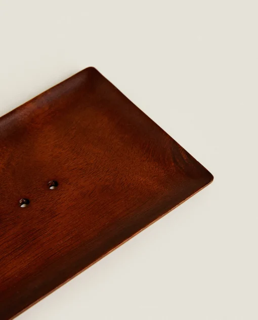 Soap Dishes*ZARA Home Flat Wood Soap Dish Natural Colour