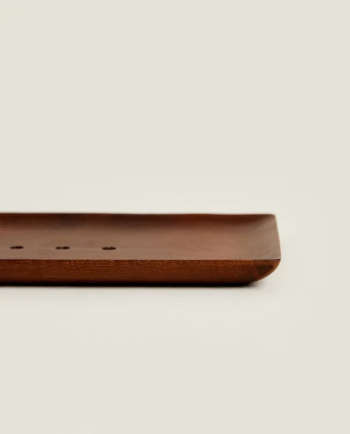 Soap Dishes*ZARA Home Flat Wood Soap Dish Natural Colour