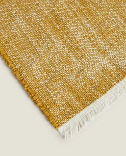 Blankets*ZARA Home Flecked Blanket Mustard Yellow